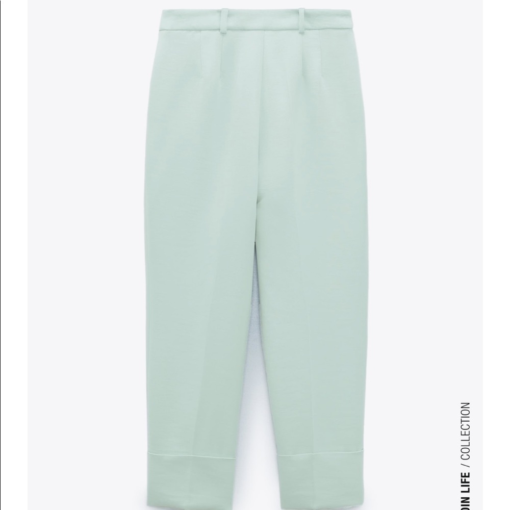 Zara Mint Green Belted Pantsuit - Picture 8 of 10